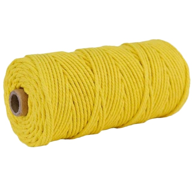 Corde Macramé Jaune 2 mm - Rouleau de 100 m Esprit Macramé