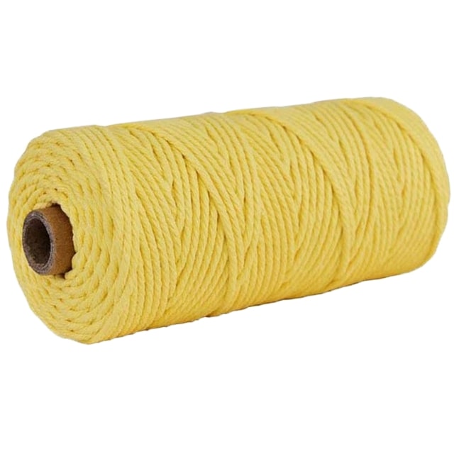 Corde Macramé Jaune 2 mm - Rouleau de 100 m Esprit Macramé