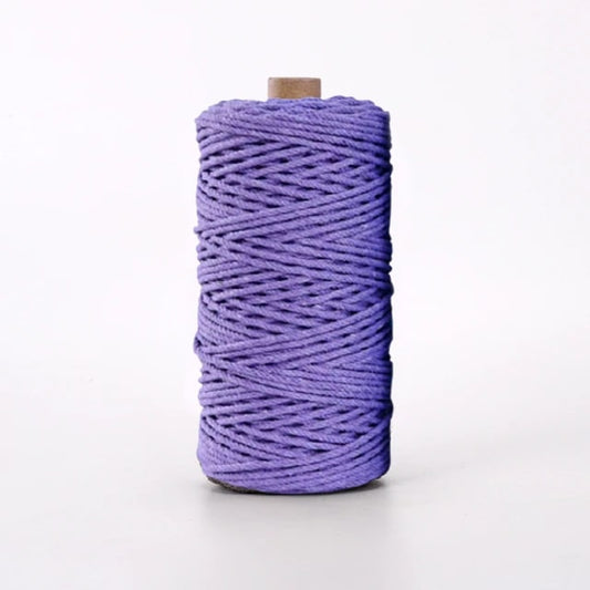 Corde Macramé Luxe 4 mm Violet - Rouleau de 100 m Esprit Macramé