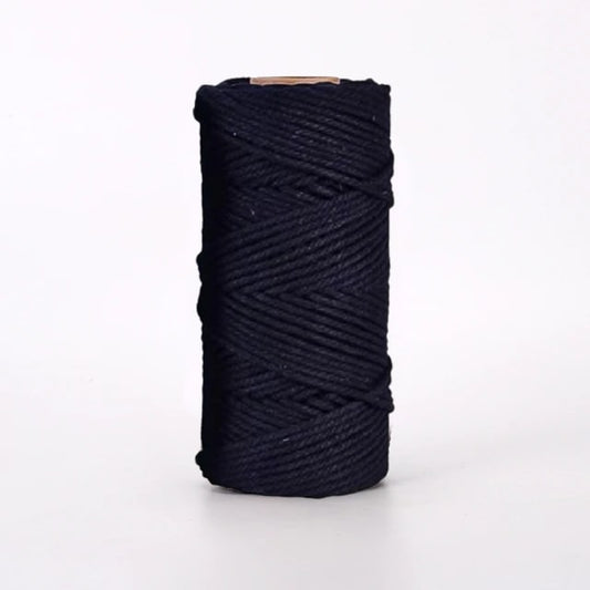 Corde Macramé Noire 2mm – Bobine de 100m Esprit Macramé