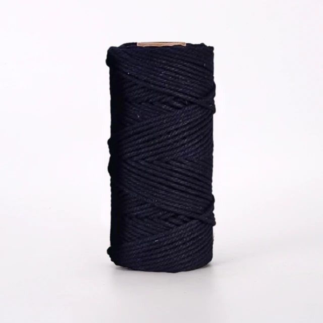Corde Macramé Noire 2mm – Bobine de 100m Esprit Macramé