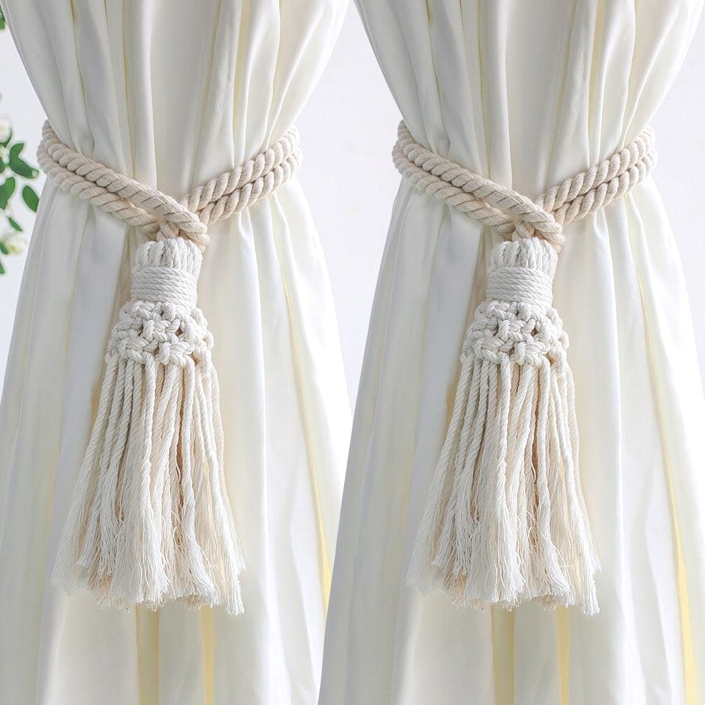 Embrasse de Rideau Bohème en Macramé Élégant Esprit Macramé