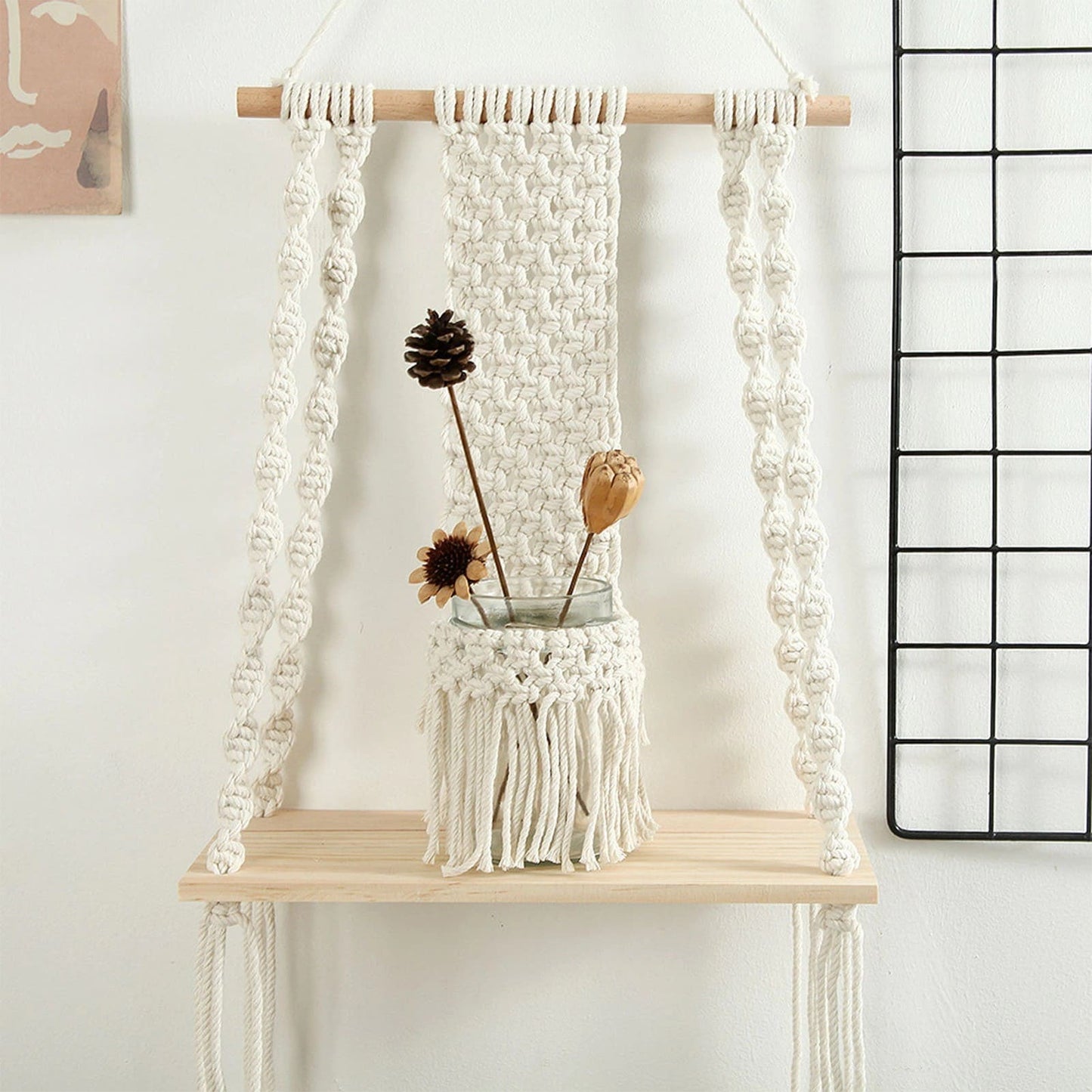 Étagère Macramé Chic avec Frange Esprit Macramé