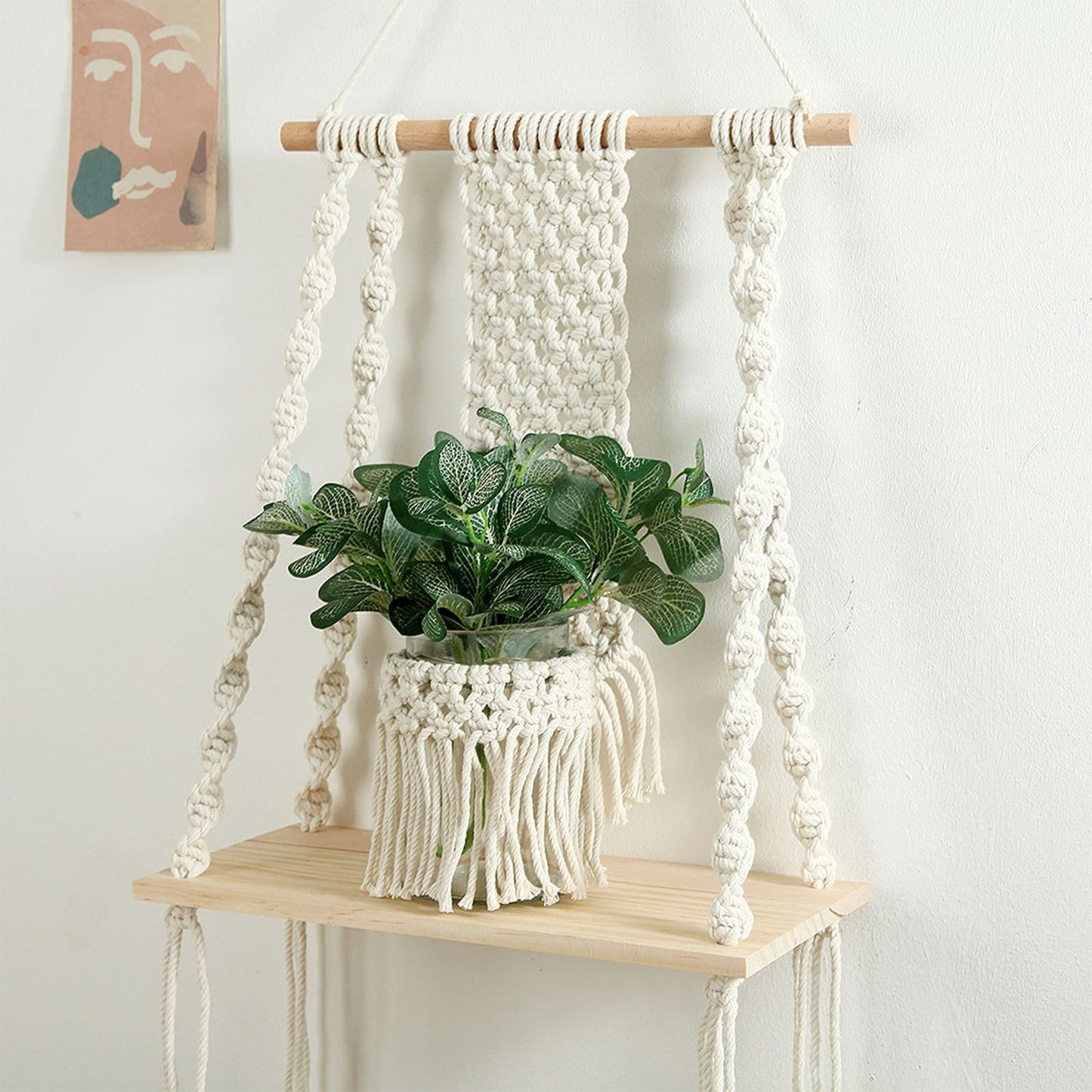 Étagère Macramé Chic avec Frange Esprit Macramé