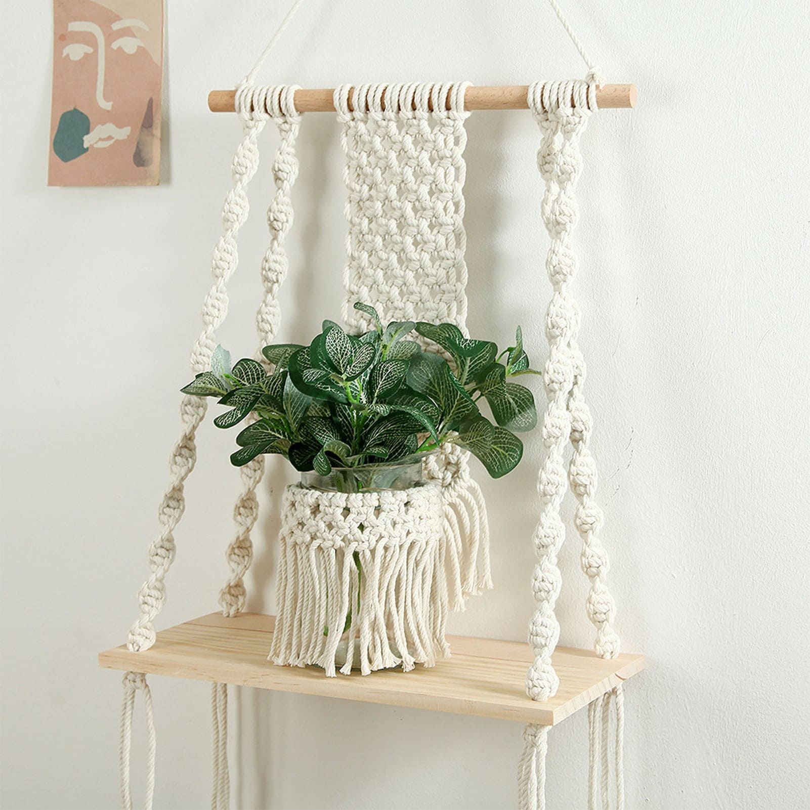 Étagère Macramé Chic avec Frange Esprit Macramé