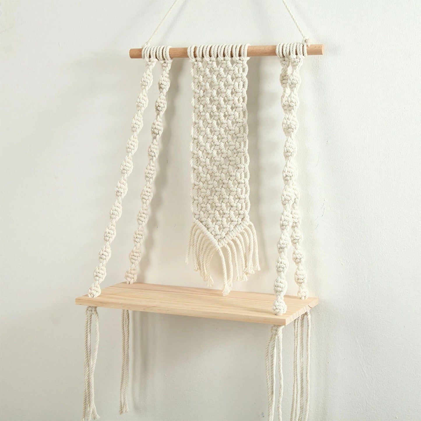 Étagère Macramé Chic avec Frange Esprit Macramé