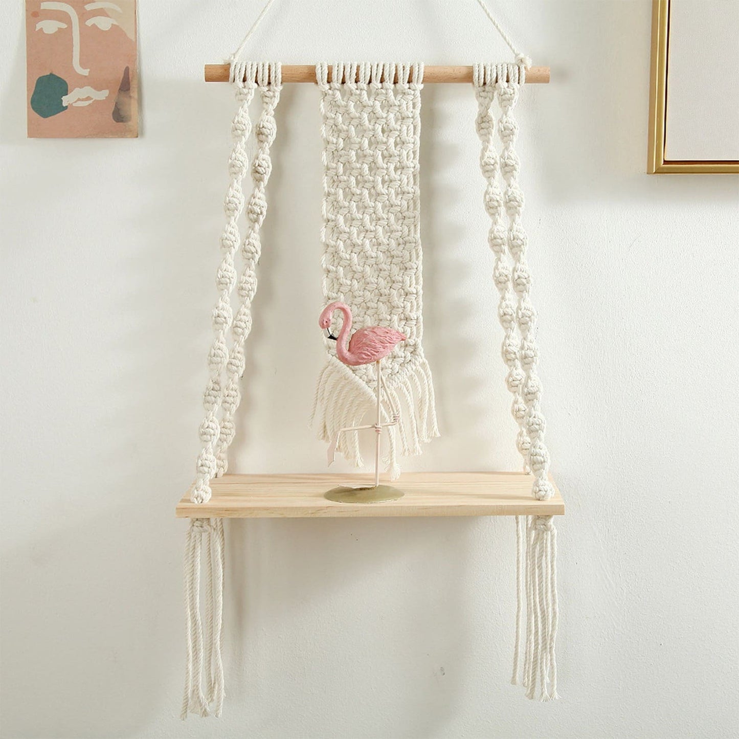 Étagère Macramé Chic avec Frange Esprit Macramé