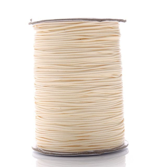 Fil ciré Linhasita beige 2mm - Enroulez-vous de 20m de qualité ! Esprit Macramé