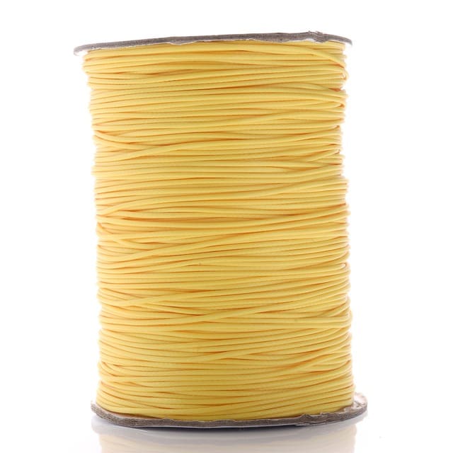 Fil ciré Linhasita Jaune Éclat 2mm - 20m Esprit Macramé