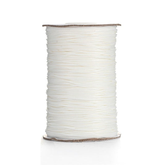 Fil ciré premium Linhasita blanc 1mm - 20m de qualité supérieure Esprit Macramé