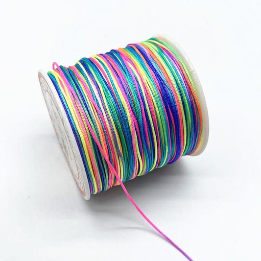 Fil en nylon tressé "Arc-en-ciel" 0,8 mm - 100m Esprit Macramé