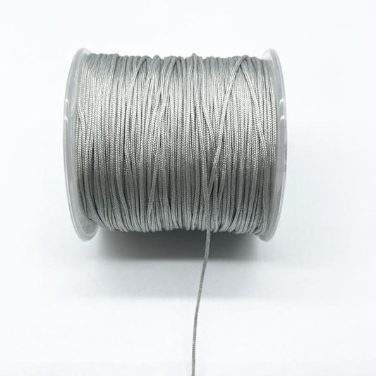 Fil en nylon tressé gris Premium 0,8 mm - 100m Esprit Macramé
