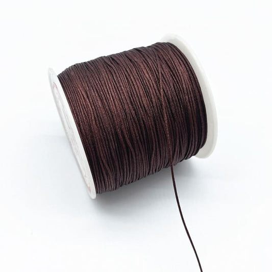 Fil en Nylon Tressé Marron 0.8 mm - Enroulement de 100m Esprit Macramé