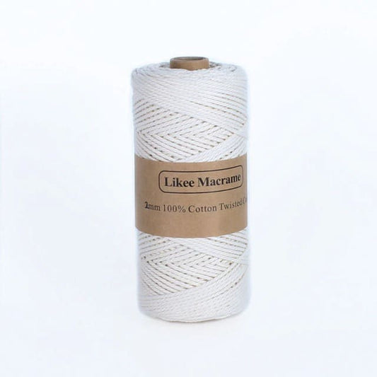Fil Macramé Blanc 2 mm - 150 m Premium Esprit Macramé