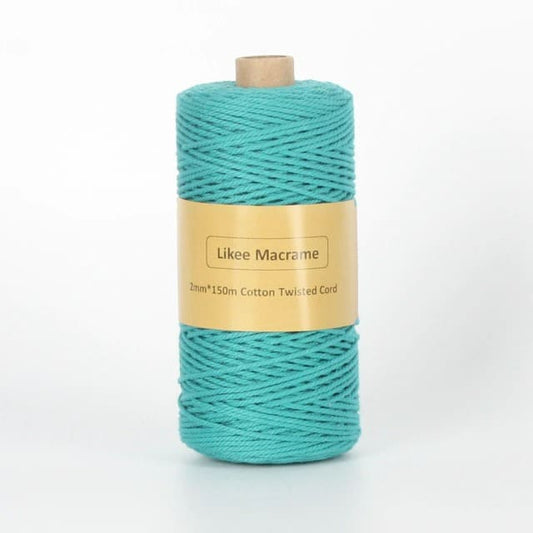 Fil Macramé Bleu Canard 2 mm - 150 m de Créativité Esprit Macramé