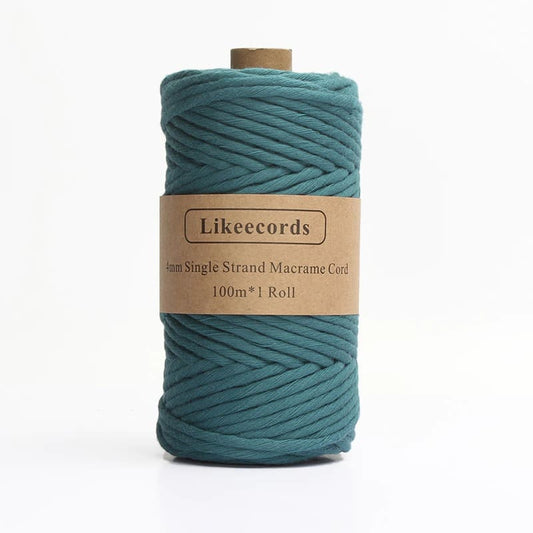 Fil Macramé bleu canard 4 mm - 100 mètres de créativité Esprit Macramé
