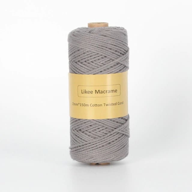Fil Macramé gris 2 mm – 150 m de créativité Esprit Macramé