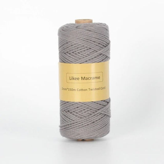 Fil Macramé gris 2 mm – 150 m de créativité Esprit Macramé