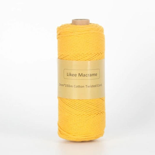 Fil Macramé Jaune Éclat 2 mm - 150 m Esprit Macramé