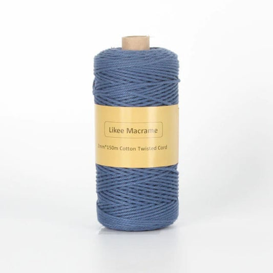 Fil Macramé Premium 2 mm Bleu Marine - 150m Esprit Macramé