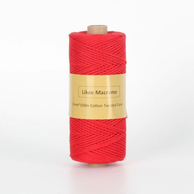 Fil Macramé premium rouge 2 mm - 150 m Esprit Macramé