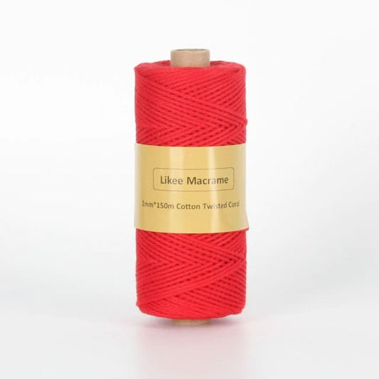 Fil Macramé premium rouge 2 mm - 150 m Esprit Macramé