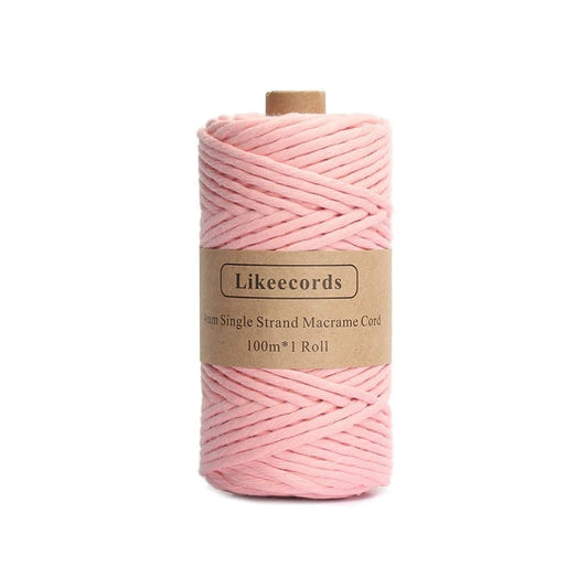 Fil Macramé rose 4 mm - 100 m de créativité Esprit Macramé