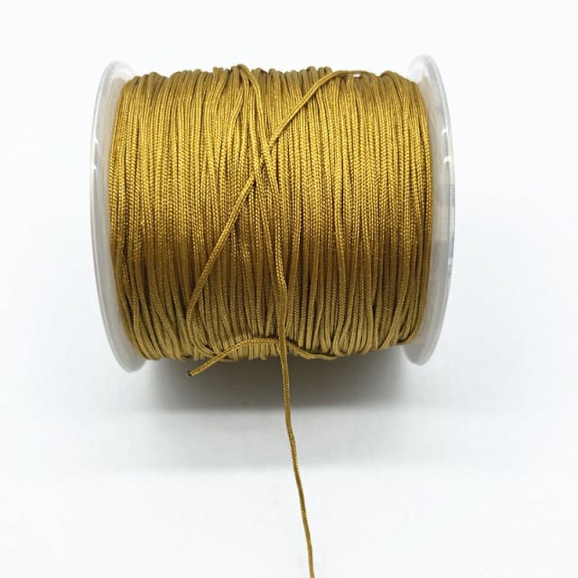 Fil nylon tressé jaune 0,8 mm - 100m de qualité premium Esprit Macramé