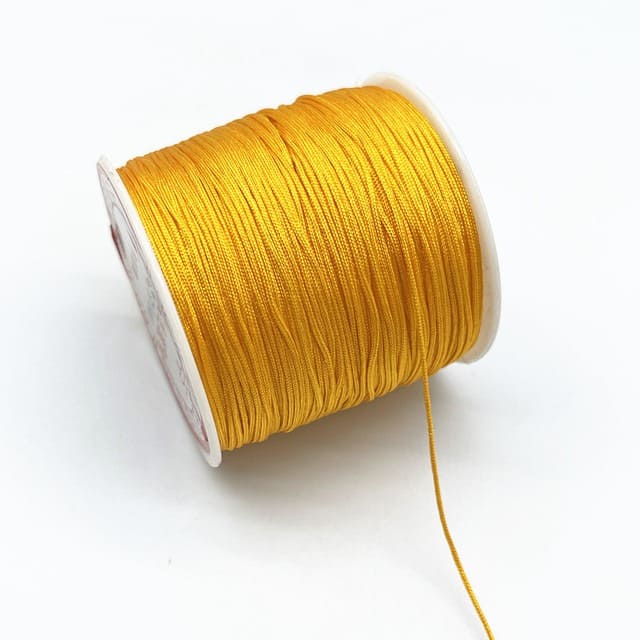 Fil nylon tressé jaune 0,8 mm - 100m de qualité premium Esprit Macramé