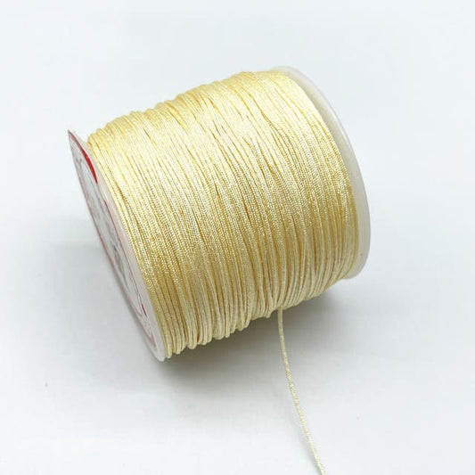 Fil nylon tressé jaune 0,8 mm - 100m de qualité premium Esprit Macramé