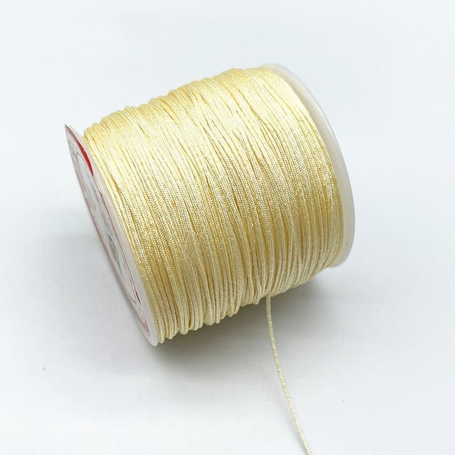Fil nylon tressé jaune 0,8 mm - 100m de qualité premium Esprit Macramé