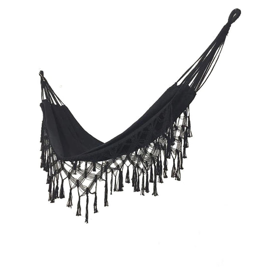 Hamac Macramé Noir Élégance Esprit Macramé
