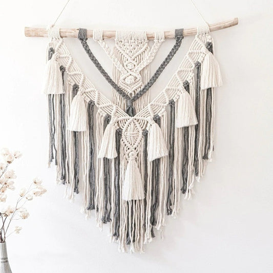 Macramé Mural Bicolore Élite Esprit Macramé