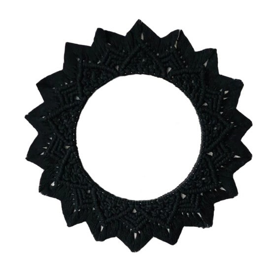 Miroir noir en Macramé Chic&Art Esprit Macramé