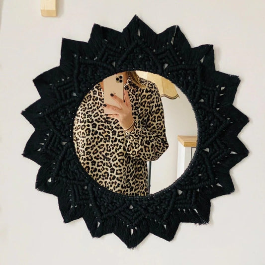 Miroir noir en Macramé Chic&Art Esprit Macramé
