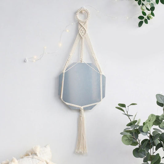 Miroir Suspendu en Macramé Chic & Écologique Esprit Macramé