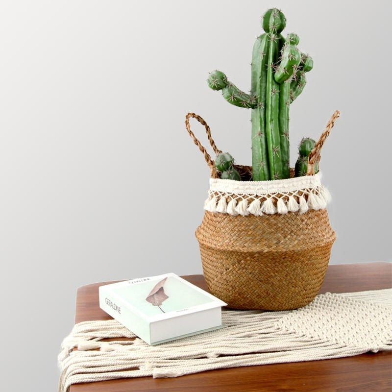 Panier Macramé Thaïlandais Éclatant Esprit Macramé