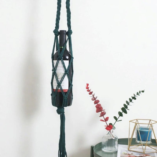 Porte-bouteille en Macramé tissé avec passion Esprit Macramé