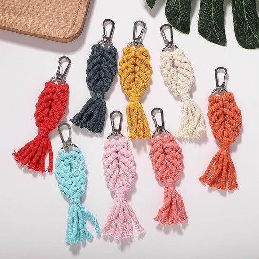 Porte-clé Macramé Éclat Coloré Esprit Macramé