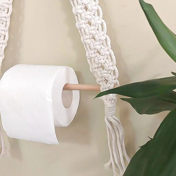Porte-papier toilette en Macramé tressé Chic & Pratique Esprit Macramé