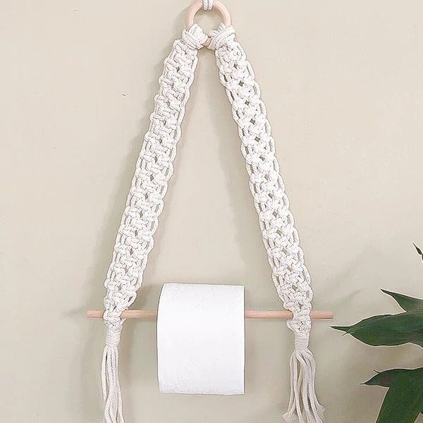 Porte-papier toilette en Macramé tressé Chic & Pratique Esprit Macramé