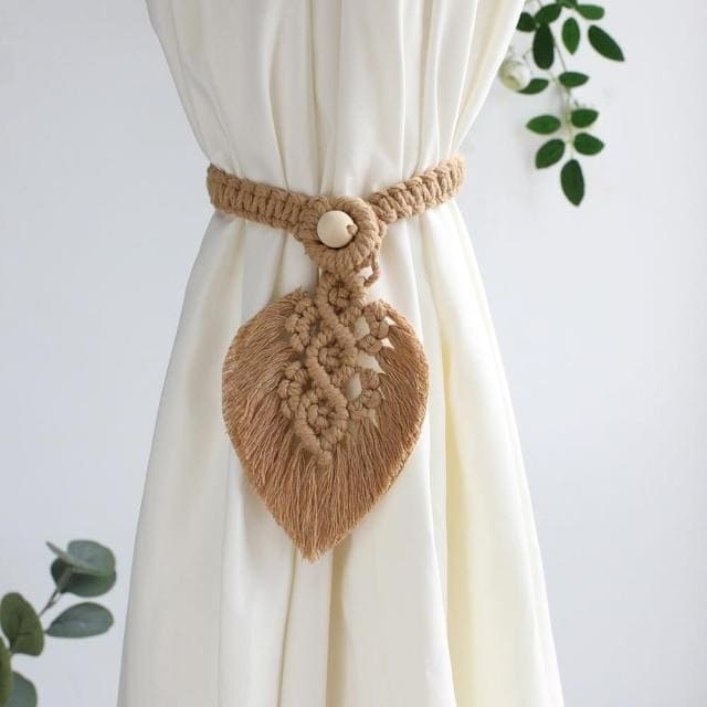 Rideau Feuille Macramé : Élevez Votre Espace Esprit Macramé