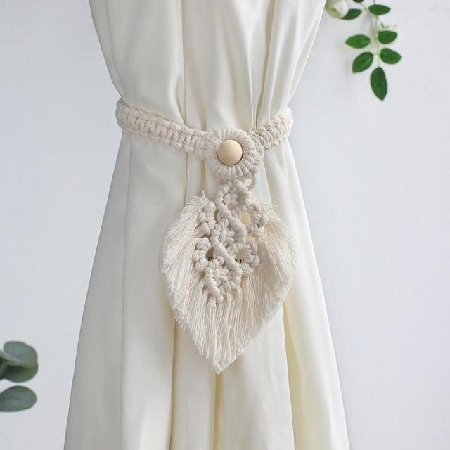 Rideau Feuille Macramé : Élevez Votre Espace Esprit Macramé