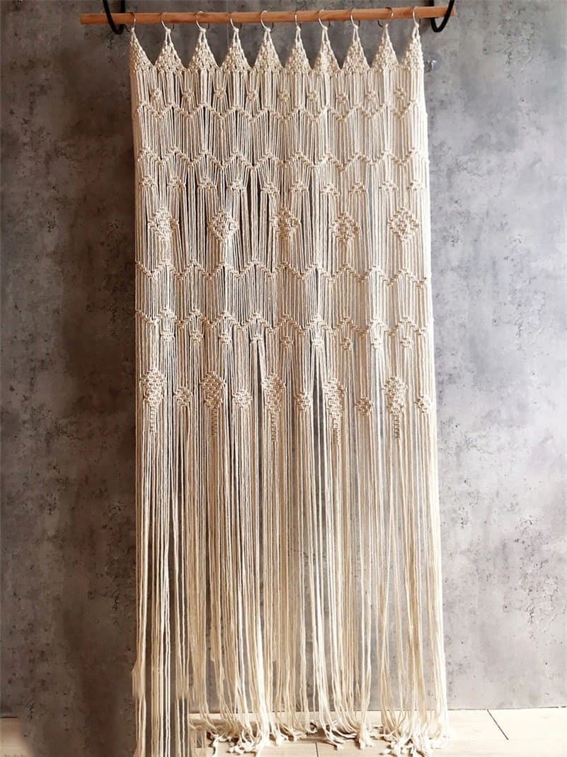 Rideau Macramé Chic pour fenêtre Esprit Macramé