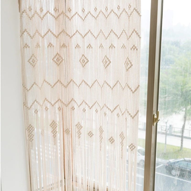 Rideau Macramé Chic pour fenêtre Esprit Macramé