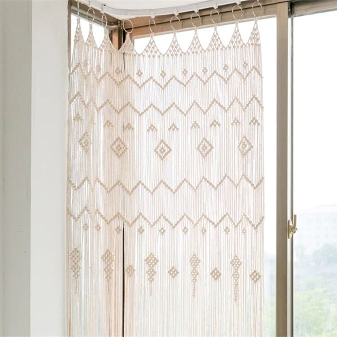 Rideau Macramé Chic pour fenêtre Esprit Macramé