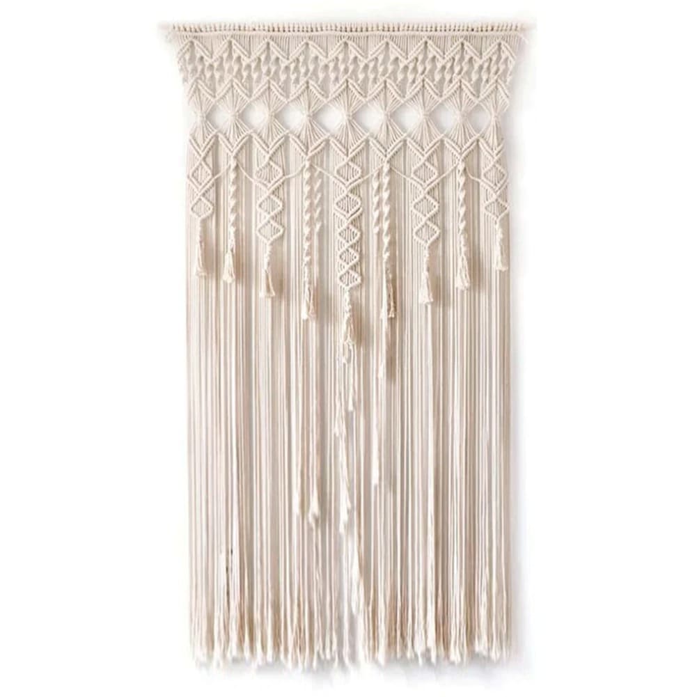 Rideau Macramé Élégué Pompons Esprit Macramé