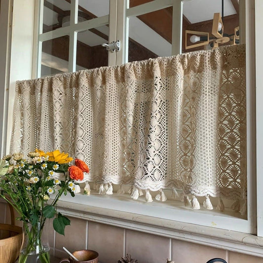 Rideaux Brise-Bise en Macramé Élégant Esprit Macramé