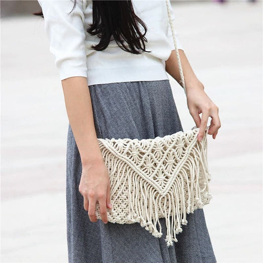 Sac Macramé beige chic Esprit Macramé