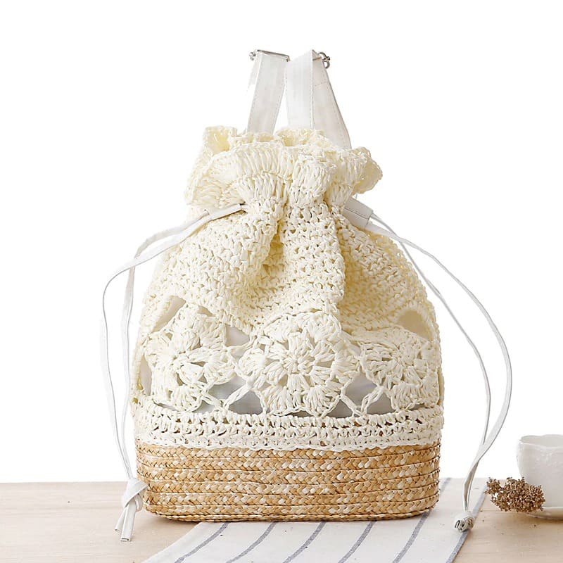 Sac seau en Macramé artisanal Esprit Macramé